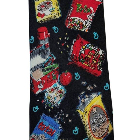 Rare Vintage General Mills Cereal Celebration Tie 100% Silk - Picture 9 of 14